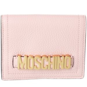 Moschino Pink Gold Leather Wallet
